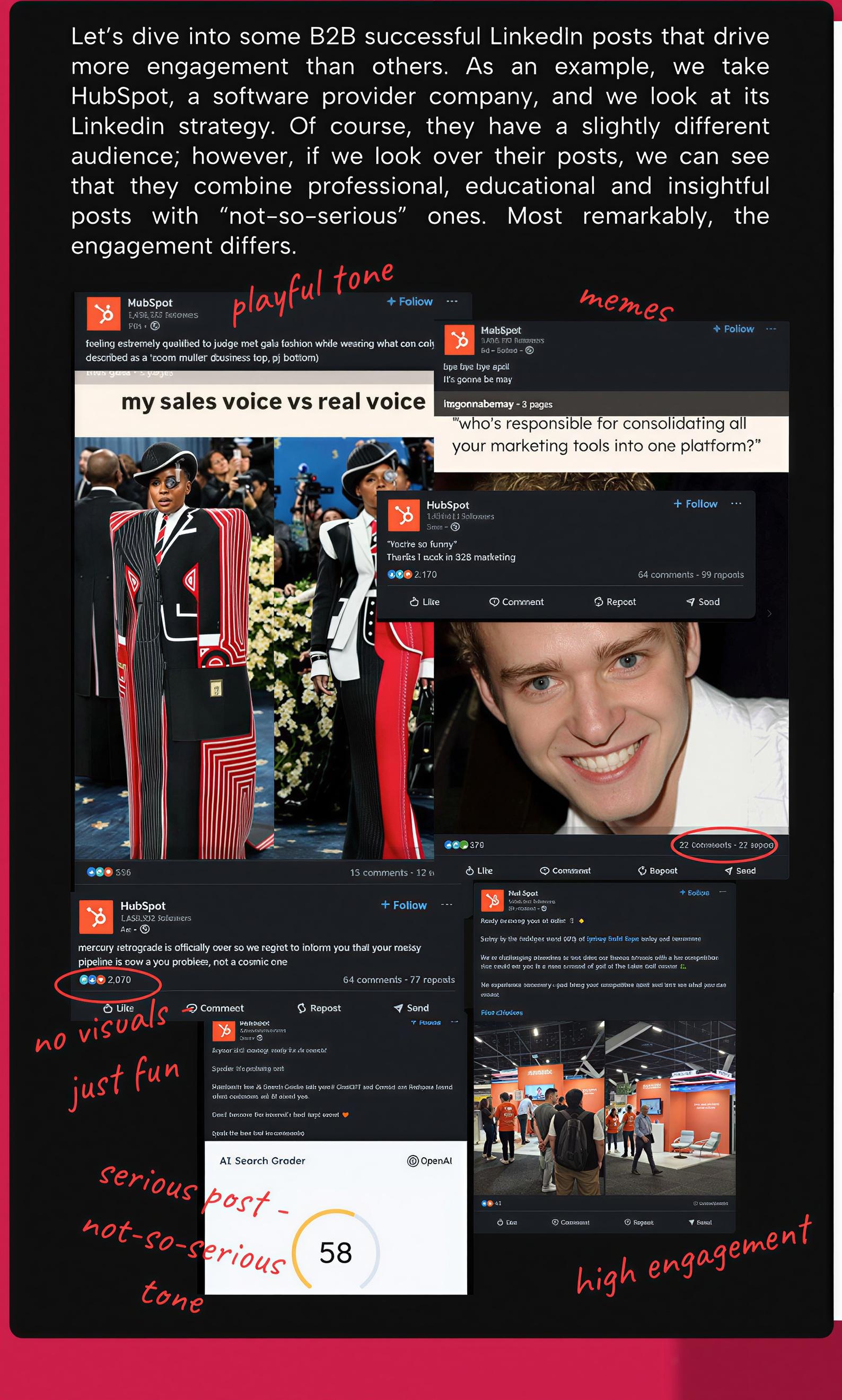 Análisis de posts de referencia